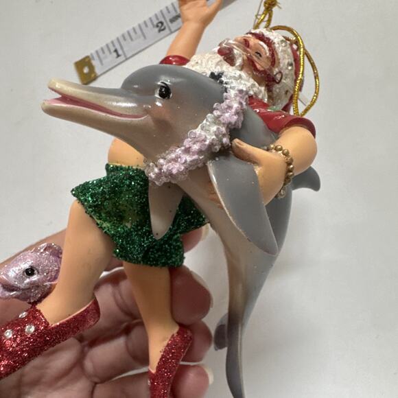 RARE December Diamonds SANTA AND FRIENDS 2006 #55-90333 Christmas Ornaments - Picture 6 of 10